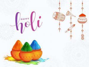 Holi is the festival of colours and happiness.
